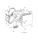 FRONT PANEL & DOOR Diagram and Parts List for DBXR453GV2WW  General Electric Dryer