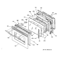 DOOR Diagram and Parts List for JK910AA3AA  General Electric Wall Oven