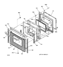 DOOR Diagram and Parts List for JB965SC1SS  General Electric Range