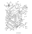 BODY PARTS Diagram and Parts List for JGBP40WEC1WW  General Electric Range