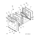 OVEN DOOR Diagram and Parts List for JBP66AB4AA  General Electric Range