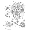 Part Location Diagram of WB64T10016 GE BURNER BOX