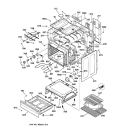 BODY & DRAWER PARTS Diagram and Parts List for JBP35BB4AD  General Electric Range
