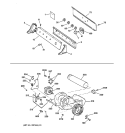 BACKSPLASH, BLOWER & MOTOR Diagram and Parts List for DNSR473GW2WW  General Electric Dryer