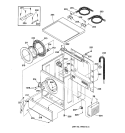 CABINET, DOOR & TOP Diagram and Parts List for WSXH208A0WW  General Electric Washer