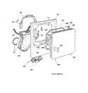 FRONT PANEL & DOOR Diagram and Parts List for DBXR453EV2WW  General Electric Dryer