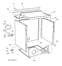 CABINET Diagram and Parts List for DBXR453EV2WW  General Electric Dryer