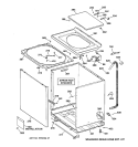 CABINET, COVER & FRONT PANEL Diagram and Parts List for WJSR1070A1AA  General Electric Washer