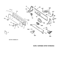 CONTROLS & BACKSPLASH Diagram and Parts List for WVSR1060A1AA  General Electric Washer