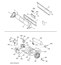 BACKSPLASH, BLOWER & MOTOR Diagram and Parts List for DNCD450EA0WC  General Electric Dryer