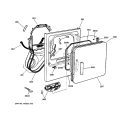 FRONT PANEL & DOOR Diagram and Parts List for DNCD450EA0WC  General Electric Dryer