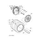 DRUM Diagram and Parts List for DNCD450EA0WC  General Electric Dryer