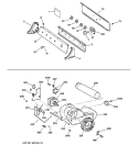 BACKSPLASH, BLOWER & MOTOR Diagram and Parts List for DPSR473GW0WW  General Electric Dryer