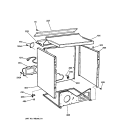 CABINET Diagram and Parts List for DPSR473GW0WW  General Electric Dryer