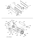 BACKSPLASH, BLOWER & MOTOR Diagram and Parts List for DPSR473GW1WW  General Electric Dryer