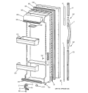 FRESH FOOD DOOR Diagram and Parts List for TFX25PADAWW  General Electric Refrigerator