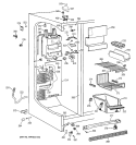 FREEZER SECTION Diagram and Parts List for TFX25PADAWW  General Electric Refrigerator