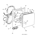 FRONT PANEL & DOOR Diagram and Parts List for DWXR483GA0WW  General Electric Dryer