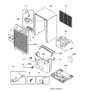 OUTER CASE & CONTROL PARTS Diagram and Parts List for AHG40LAG1  General Electric Dehumidifier