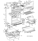 CABINET Diagram and Parts List for TBH24ZQERAD  General Electric Refrigerator
