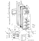 FREEZER DOOR Diagram and Parts List for TFS26ZPDABS  General Electric Refrigerator