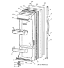 FRESH FOOD DOOR Diagram and Parts List for TFS26ZPDABS  General Electric Refrigerator