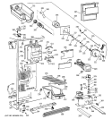 FREEZER SECTION Diagram and Parts List for TFS26ZPDABS  General Electric Refrigerator