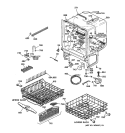 BODY PARTS Diagram and Parts List for GHD5025F00BB  General Electric Dishwasher