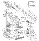 FREEZER SECTION Diagram and Parts List for TFX27PFSNBB  General Electric Refrigerator