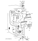 FRESH FOOD SECTION Diagram and Parts List for TFX27PFSNBB  General Electric Refrigerator