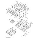 CONROL PANEL & COOKTOP Diagram and Parts List for RGB845WEC1WW  Hotpoint Range