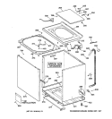 CABINET, COVER & FRONT PANEL Diagram and Parts List for WMSR2100T6WW  General Electric Washer