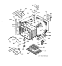 UPPER BODY Diagram and Parts List for JTP47SC1SS  General Electric Wall Oven