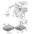 BODY PARTS Diagram and Parts List for GSD3455F00CC  General Electric Dishwasher