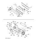 BACKSPLASH, BLOWER & MOTOR Diagram and Parts List for DCSR483EA0AA  General Electric Dryer