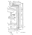 FRESH FOOD DOOR Diagram and Parts List for TPX24BRDBWW  General Electric Refrigerator