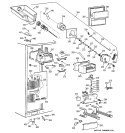 FREEZER SECTION Diagram and Parts List for TPX24PPDBWW  General Electric Refrigerator