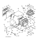 BODY PARTS Diagram and Parts List for JRS04BW4BB  General Electric Wall Oven