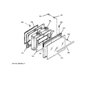 Part Location Diagram of WB55T10019 GE LINING OVEN Door Assembly