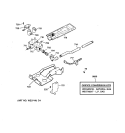 GAS VALVE & BURNER ASSEMBLY Diagram and Parts List for DBXR453GV3WW  General Electric Dryer
