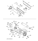 BACKSPLASH, BLOWER & MOTOR Diagram and Parts List for DHSR333GV3WB  General Electric Dryer