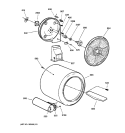DRUM Diagram and Parts List for DPSR465GA2AA  General Electric Dryer