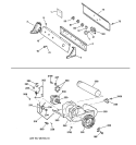 BACKSPLASH, BLOWER & MOTOR Diagram and Parts List for DPSR473GW3WW  General Electric Dryer
