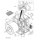CABINET & DRUM Diagram and Parts List for DPXH46GA0CC  General Electric Dryer