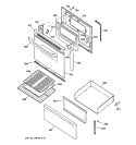 DOOR & DRAWER PARTS Diagram and Parts List for RB585BC1AD  Hotpoint Range