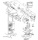 FREEZER SECTION Diagram and Parts List for MSK28DHBHAA  General Electric Refrigerator