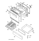 DOOR & DRAWER PARTS Diagram and Parts List for RGB744WEA2WW  Hotpoint Range