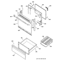 DOOR & DRAWER PARTS Diagram and Parts List for JBP21BB1  General Electric Range