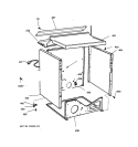 CABINET Diagram and Parts List for DHSR333GA1WB  General Electric Dryer