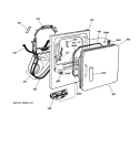 FRONT PANEL & DOOR Diagram and Parts List for DHSR333GA2WB  General Electric Dryer
